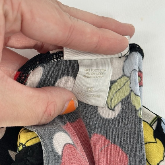 Vintage Limited Too‎ Y2K Girls Dress Size 18 Floral Polka Dot Ruffle Sleeve Mini - Picture 5 of 7